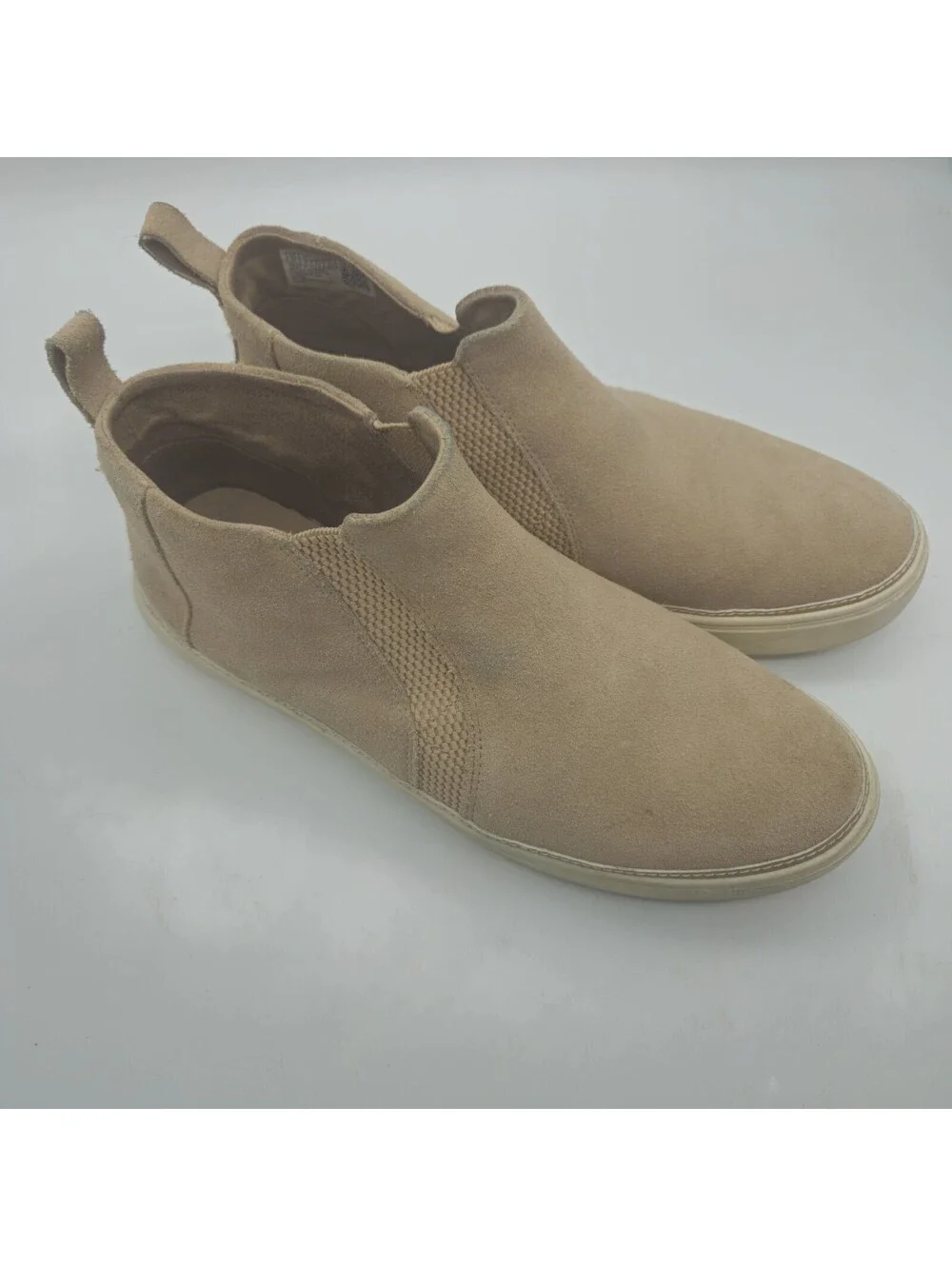 Tom's Ladies 10 Tan Suede Slip On Booties